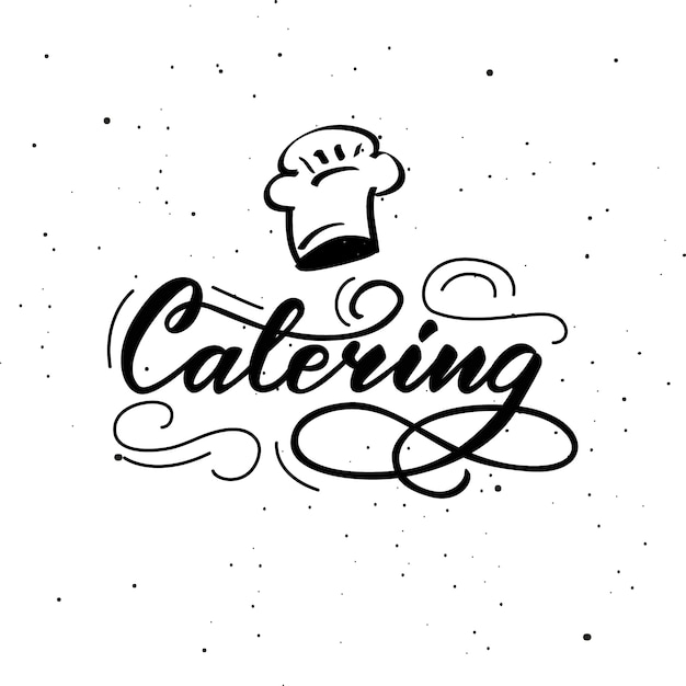 Premium Vector | Lettering catering.