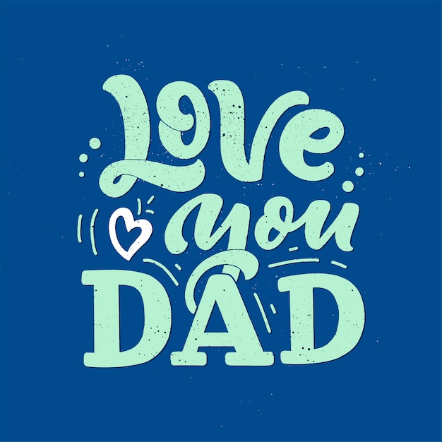 Download Lettering for father's day greeting card | Premium Vector