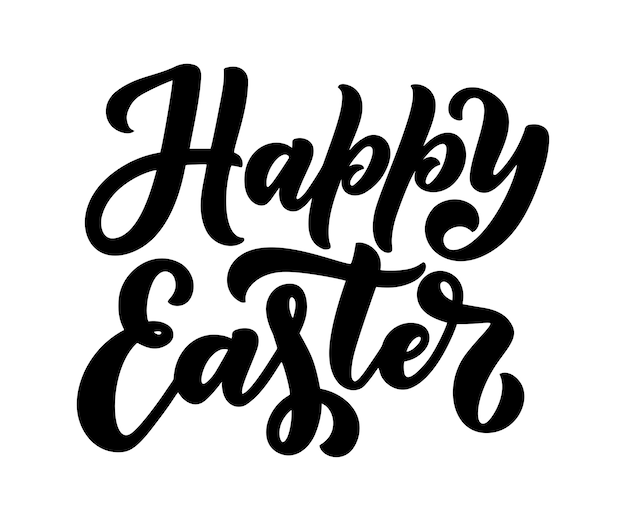 Premium Vector | Lettering for happy easter