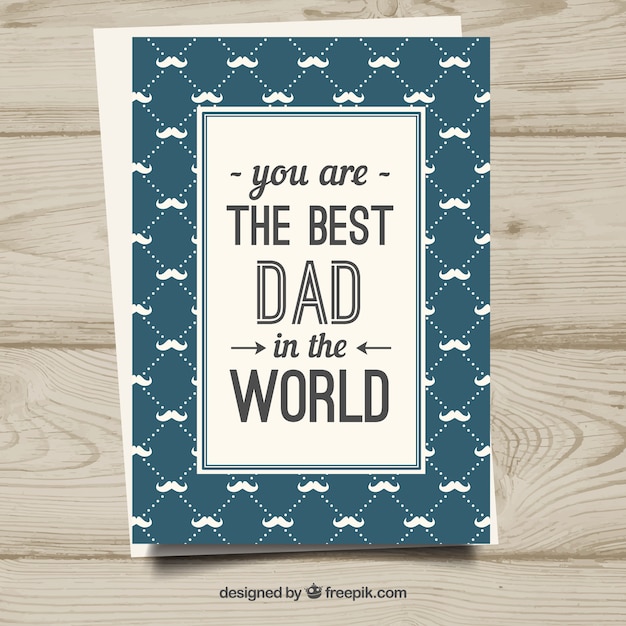 Lettering happy fathers day card