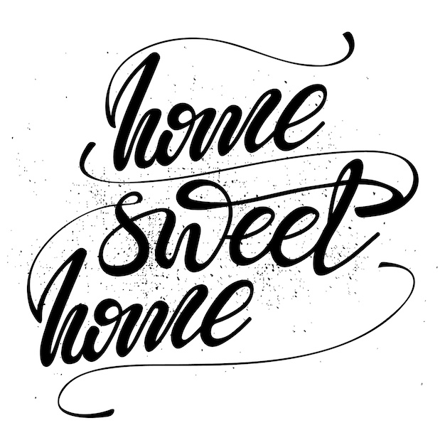 Lettering home sweet home. vector illustration. | Premium ...