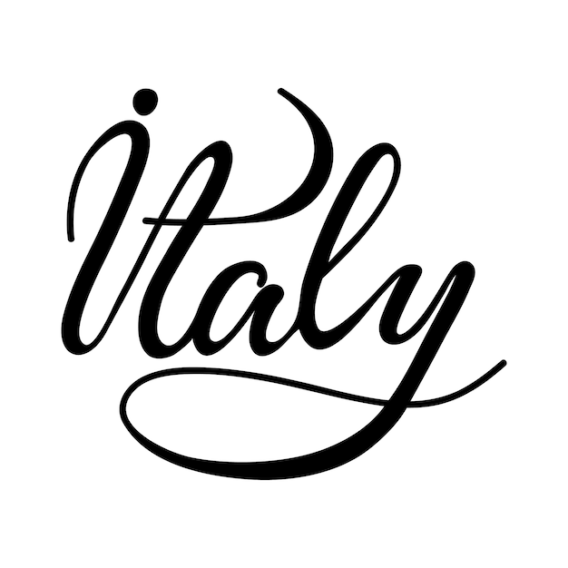 Premium Vector | Lettering italy. vector illustration.