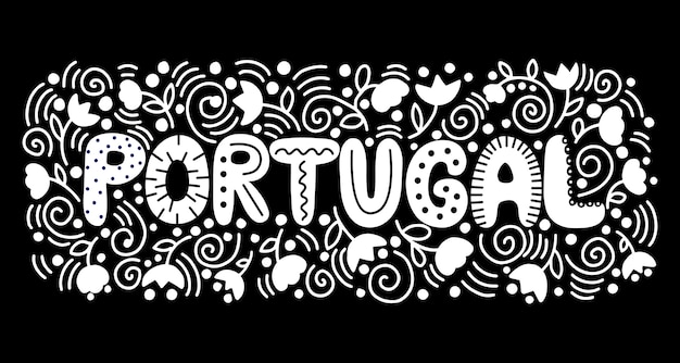 Premium Vector Lettering Portugal