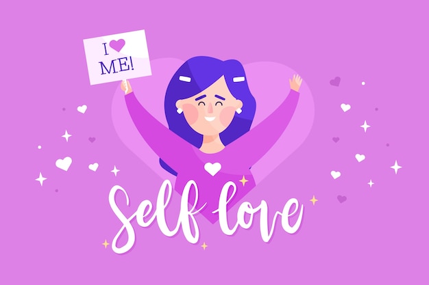 Lettering self love | Free Vector