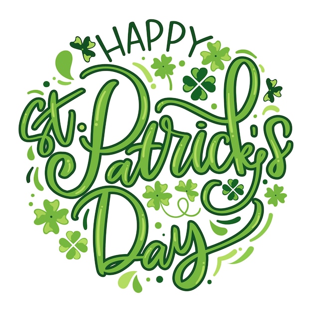 Free Vector | Lettering st. patrick's day