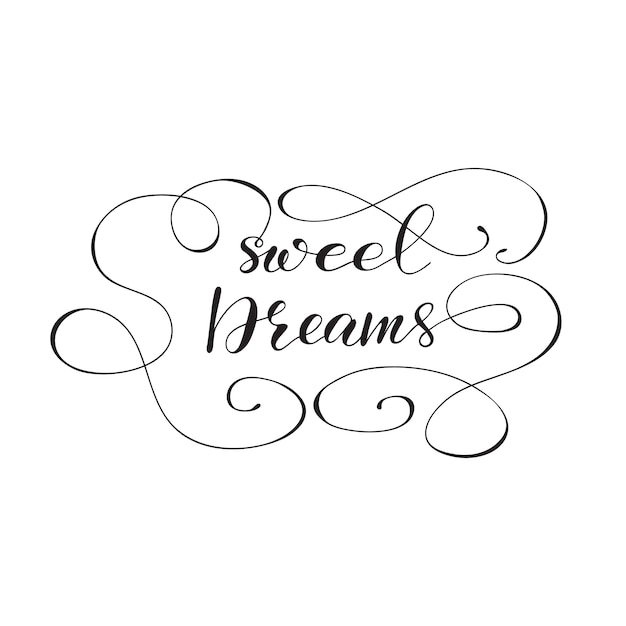 Download Lettering sweet dreams. vector illustration. | Premium Vector