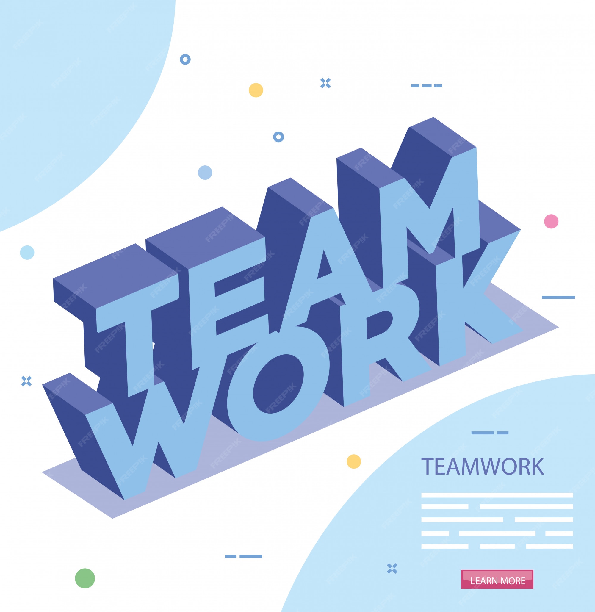 Free Vector | Lettering of teamwork isolated icon