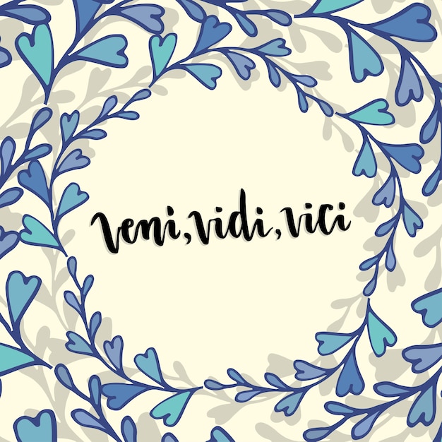 veni vidi vici in latin letters