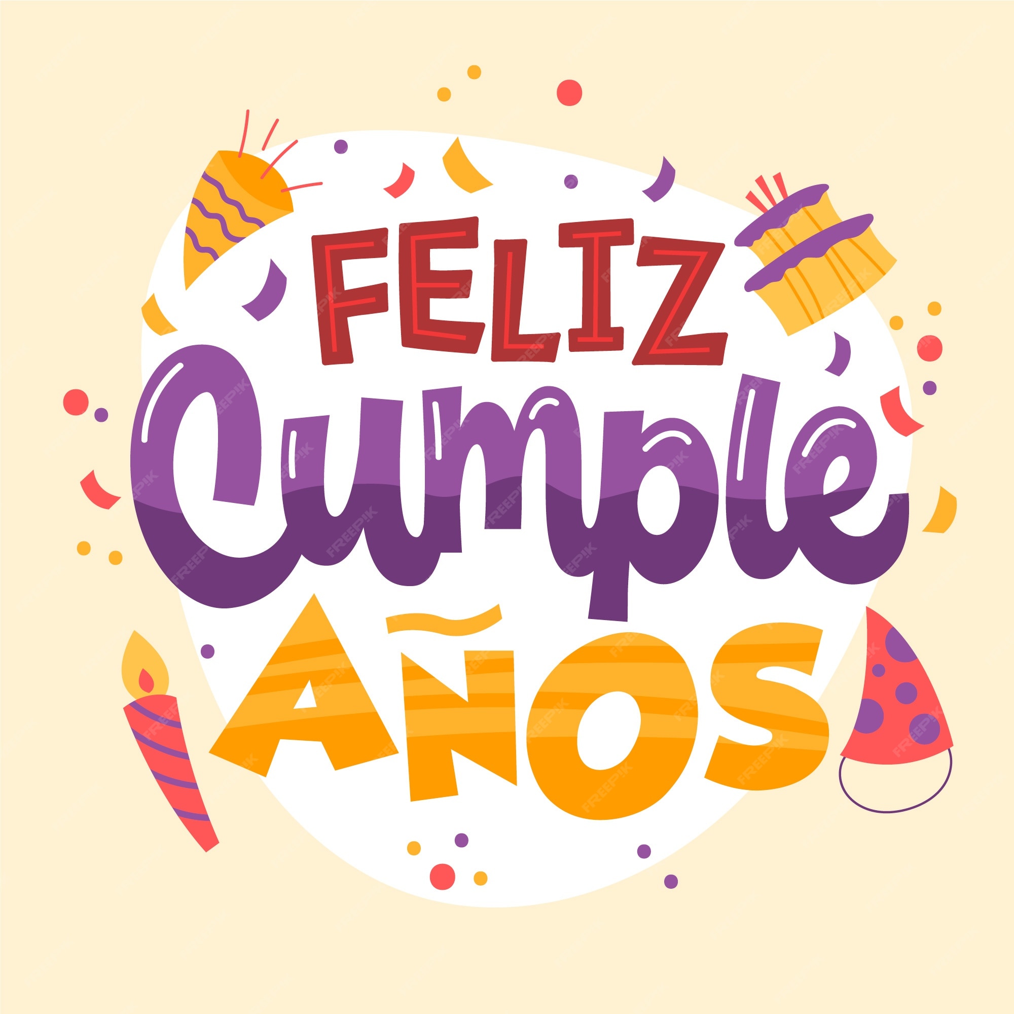 Free Vector | Lettering with happy birthday