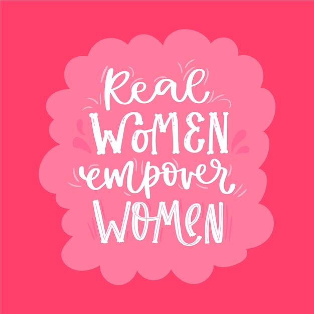 Free Vector | Lettering women's day with message