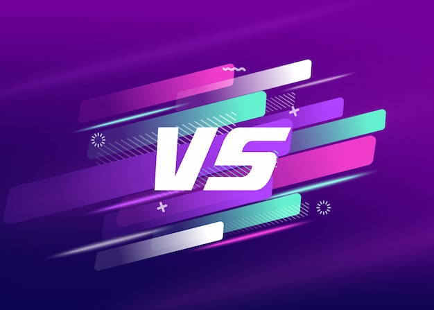 Premium Vector | Letters vs match, game concept competitive vs. with ...