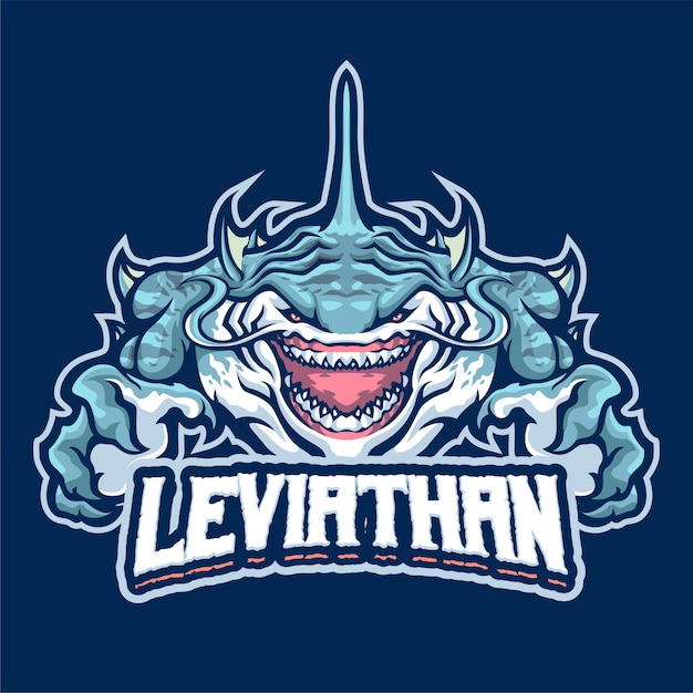 Premium Vector | Leviathan mascot logo template