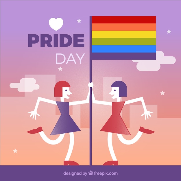 Free Vector | Lgbt pride background in flat style