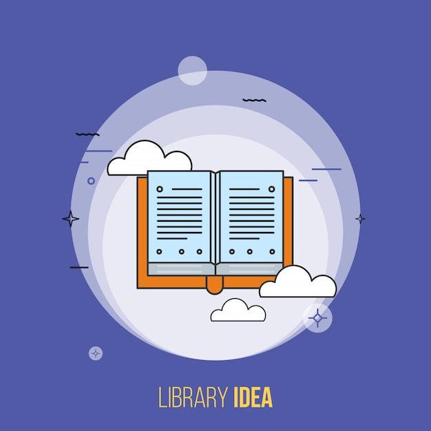 Download Premium Vector | Library idea vector. modern flat design concept.