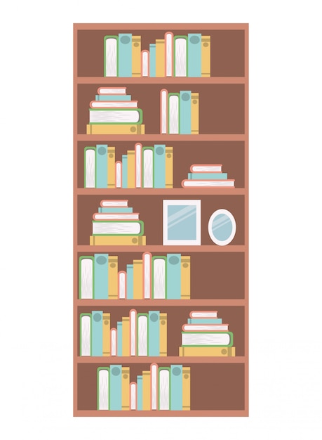 Premium Vector | Library shelving isolated icon