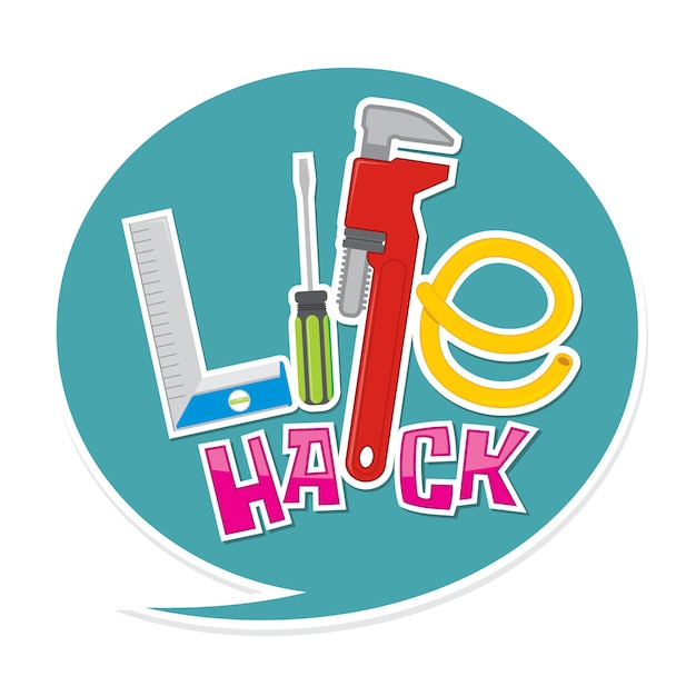 Premium Vector | Life hack logo