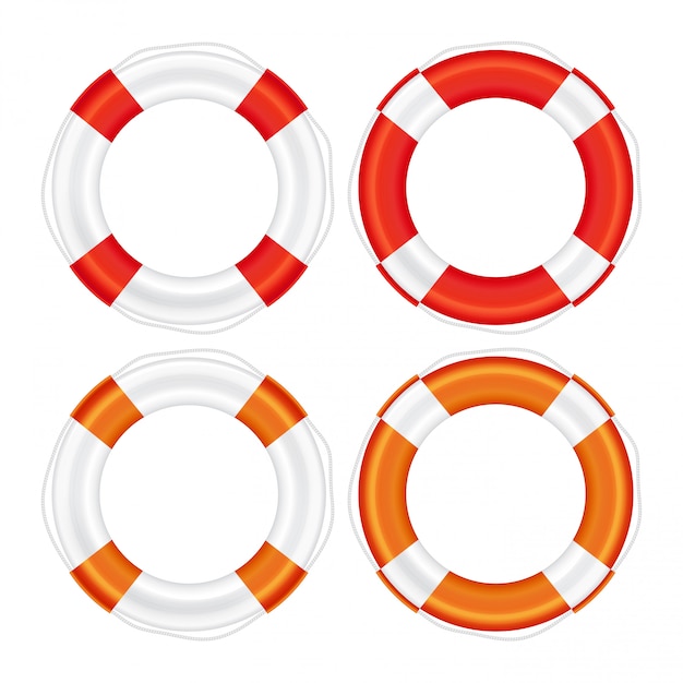 Download Life preserver, ring buoy or lifebelt. | Premium Vector