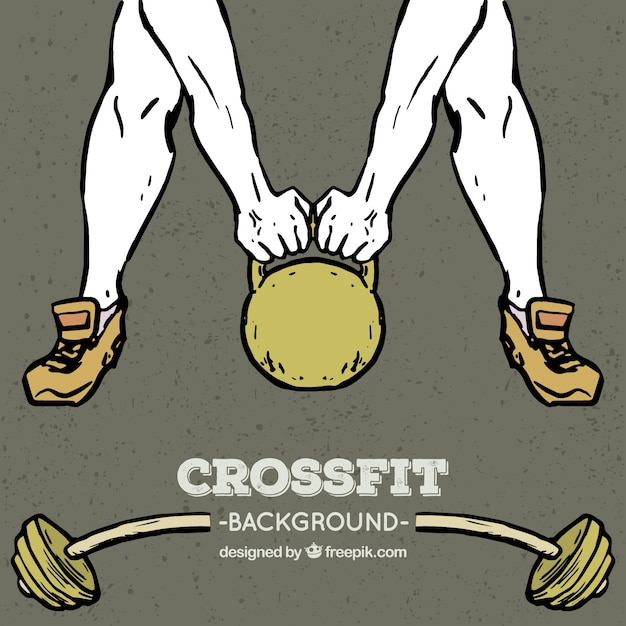 Lifting weight crossfit background