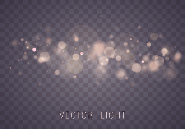 Premium Vector Light Abstract Glowing Bokeh Lights Effect Isolated On Transparent Background