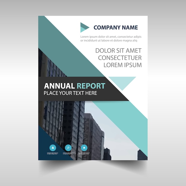 Free Vector | Light blue abstract annual report template