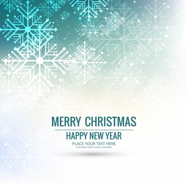 Light blue background with snowflakes for
christmas