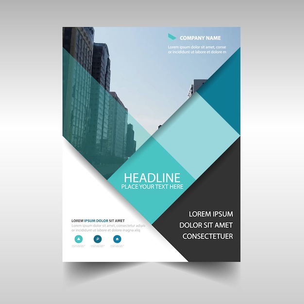 Light blue creative business brochure design Vector | Free Download