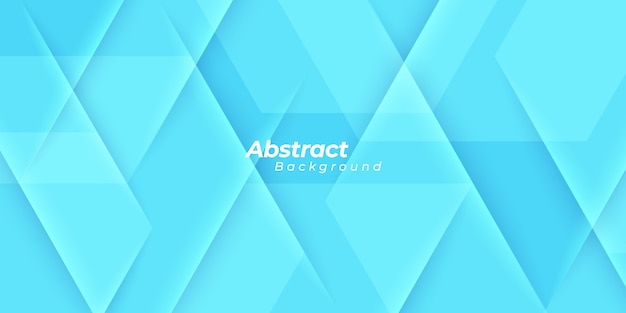 Premium Vector | Light blue geometric shapes background.