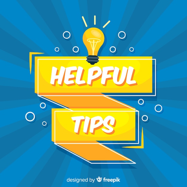 Free Vector | Light bulb helpful tip background