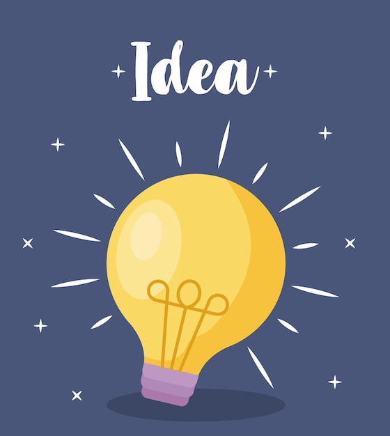 Light bulb idea | Premium Vector