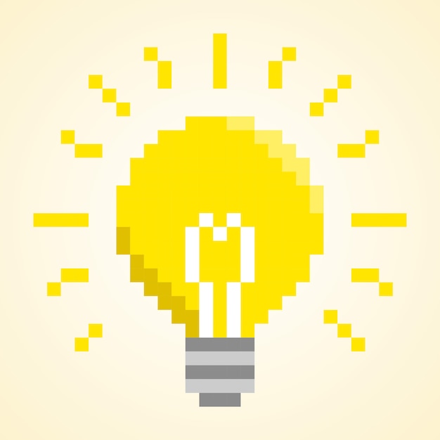 Premium Vector Light Bulb Pixel Concept 4266