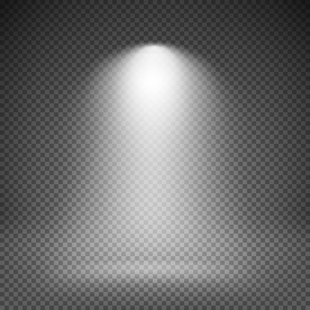 Light effect on transparent. bright light | Premium Vector