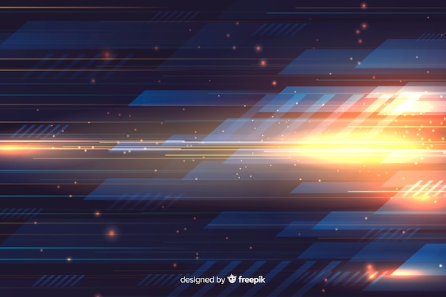 Light movement background with abstract shapes Free Vector