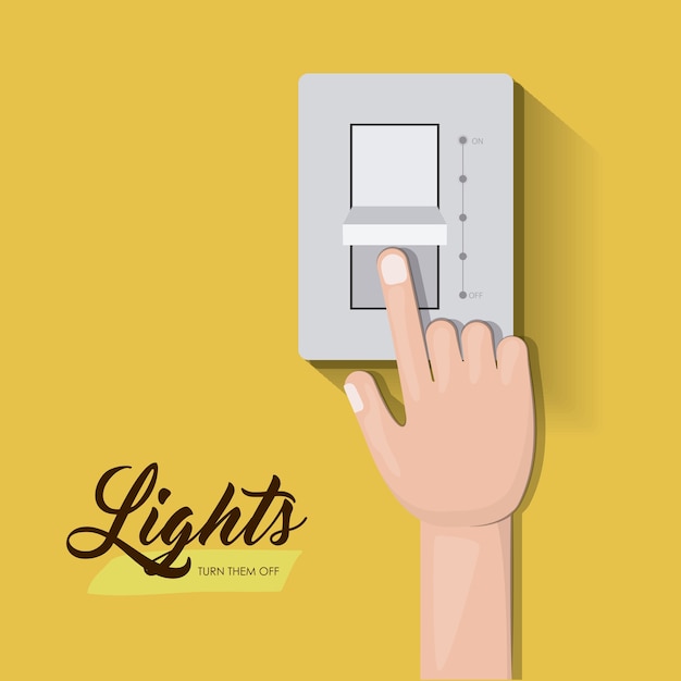 Light switch design Vector | Premium Download