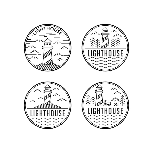 Download Free Lighthouse Line Art Vintage Style Logo Design Set Template Use our free logo maker to create a logo and build your brand. Put your logo on business cards, promotional products, or your website for brand visibility.