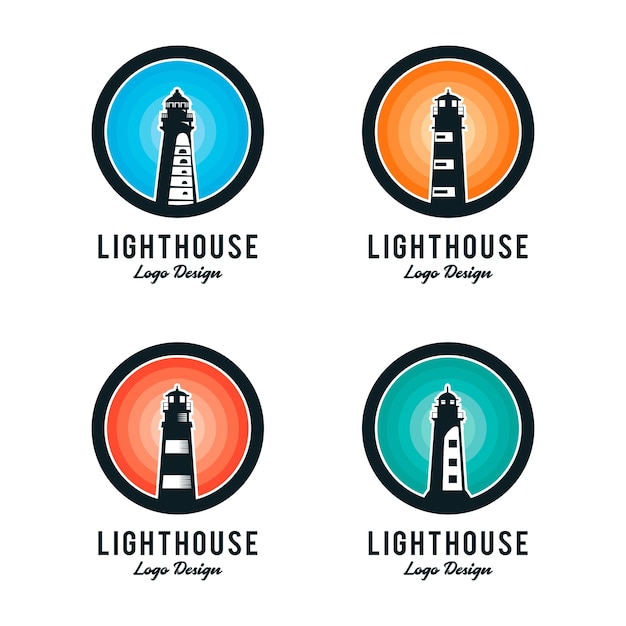 Download Free Lighthouse Logo Design Set Premium Vector Use our free logo maker to create a logo and build your brand. Put your logo on business cards, promotional products, or your website for brand visibility.