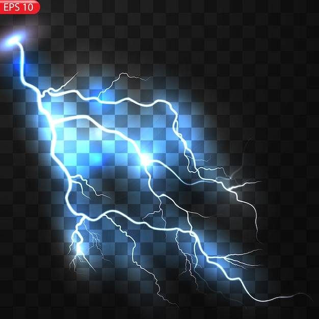 Premium Vector Lightning bolts realistic illustration