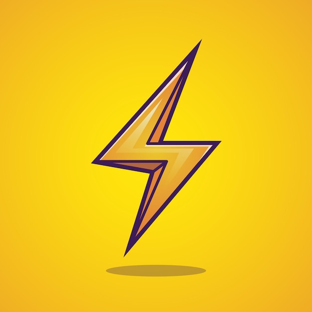 Free Vector | Lightning thunder sign cartoon symbol. isolated.