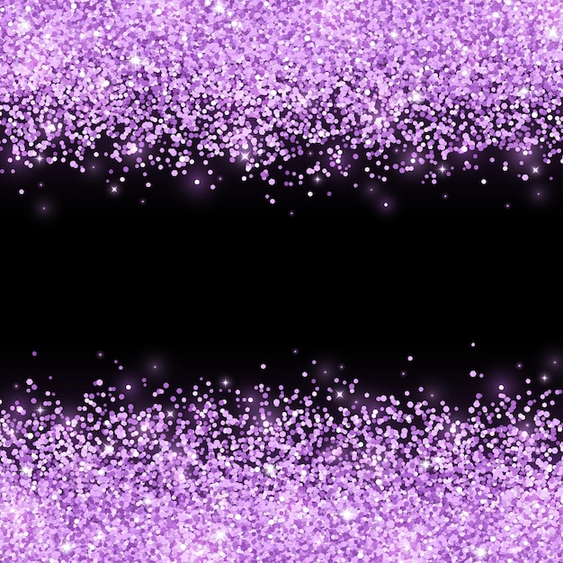 Premium Vector | Lilac glitter on black background. vector illustration