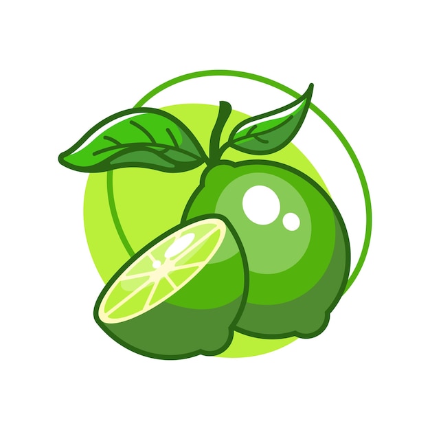 Premium Vector Lime fruit drawing illustration design