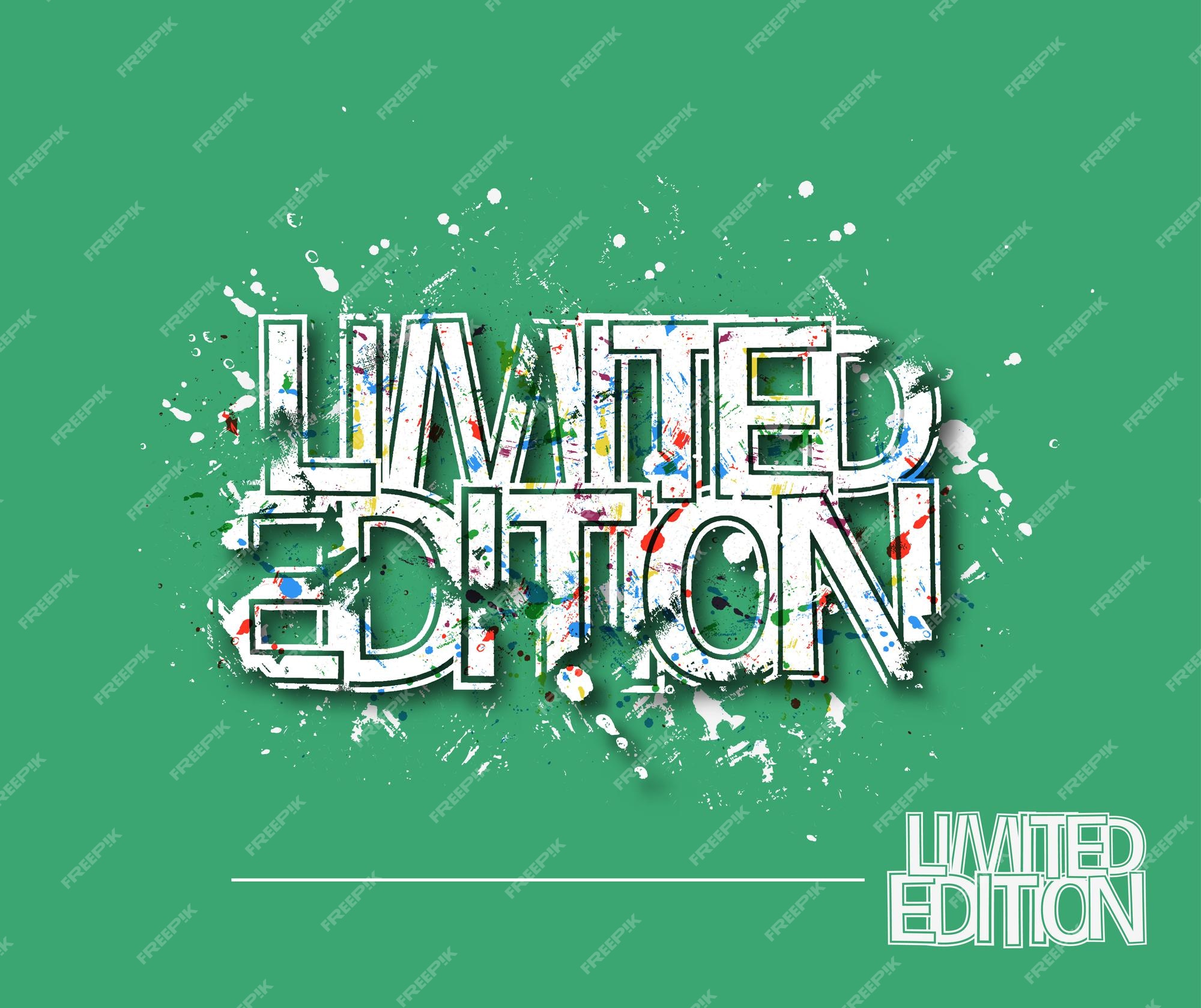 Premium Vector | Limited edition text design vector design