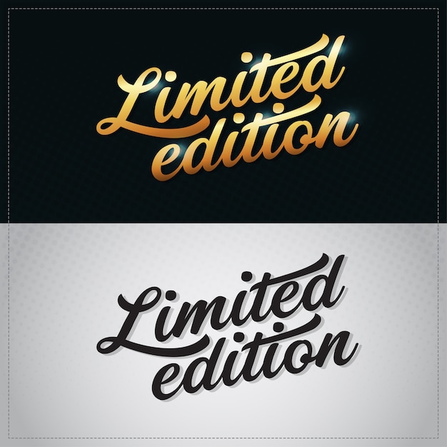 Limited Edition Vector Gold Premium Hand Lettering Vector | Premium ...