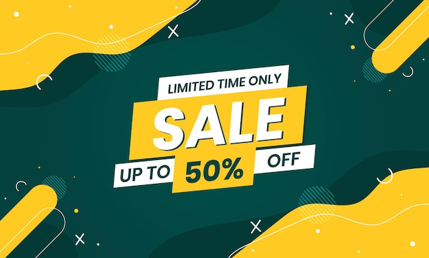 Premium Vector | Limited time only offer sale promotional banner template