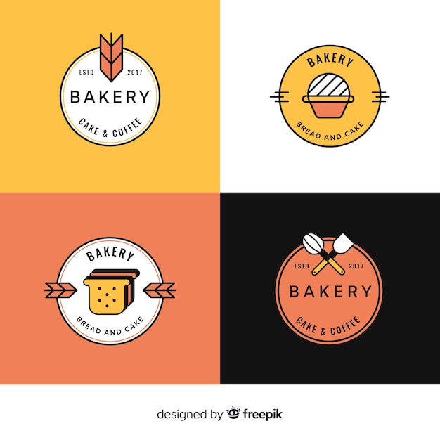 Download Free Download Free Line Art Bakery Logos Template Set Vector Freepik Use our free logo maker to create a logo and build your brand. Put your logo on business cards, promotional products, or your website for brand visibility.