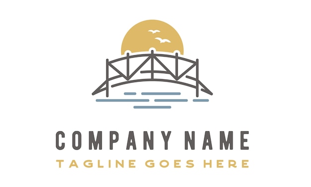 Download Free Line Art Bridge Logo Design Premium Vector Use our free logo maker to create a logo and build your brand. Put your logo on business cards, promotional products, or your website for brand visibility.