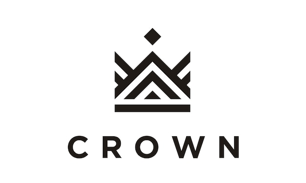 Download Premium Vector | Line art crown / royal logo design