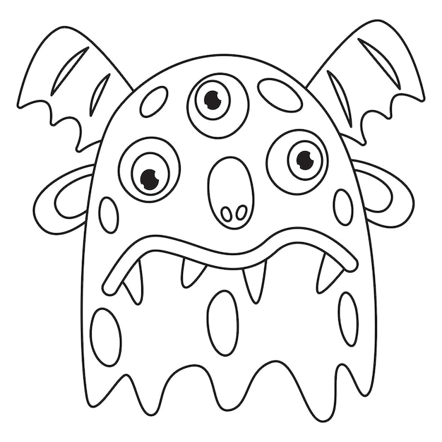 Premium Vector | Line art drawing for kids coloring page