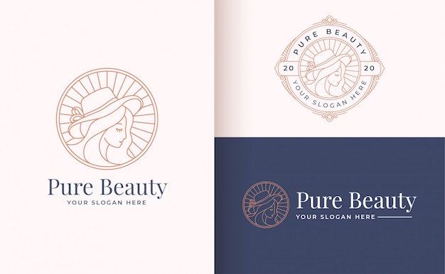 Download Free Line Art Floral Women Logo Design Premium Vector Use our free logo maker to create a logo and build your brand. Put your logo on business cards, promotional products, or your website for brand visibility.