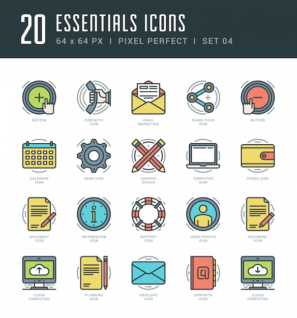 Line icons set trendy modern flat thin linear stroke vector essentials objects concept. Premium Vector