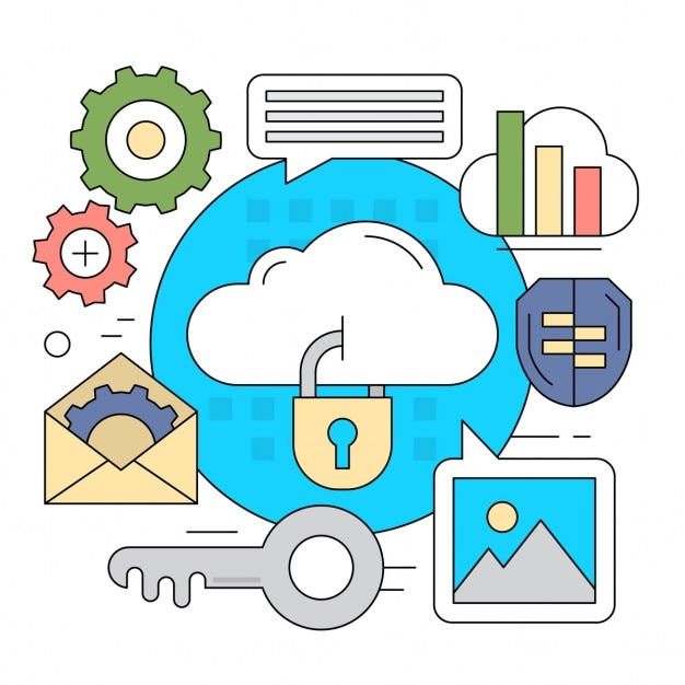 Linear icons about internet and security Free Vector Linear icons about internet and security Free Vector