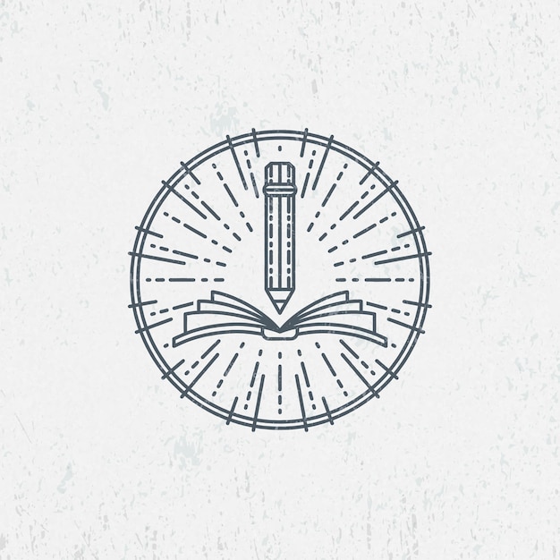 Premium Vector | Lineart symbol for knowledge, education, school, art